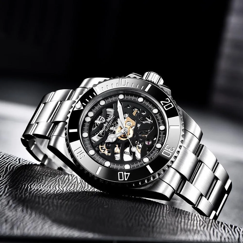 Pagani Design PD-1859 Steel Band Mechanical Watch - Luminous & Waterproof