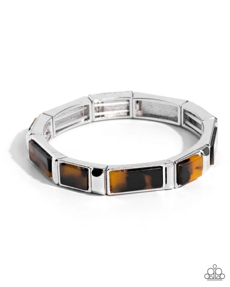 Paparazzi Bracelet ~ Acrylic Accent - Brown