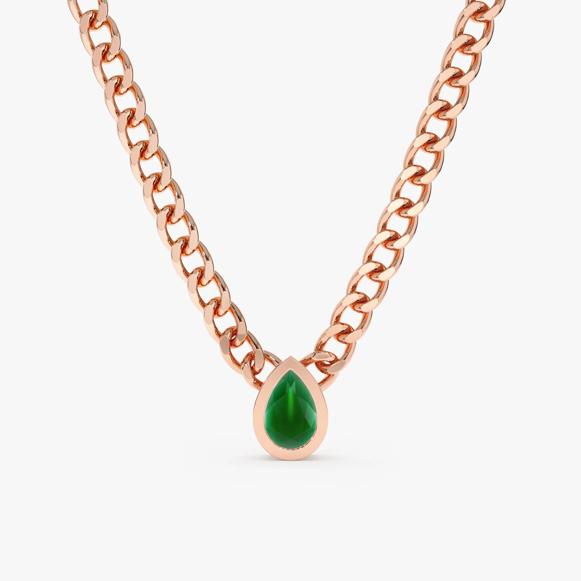 Pear Cut Emerald Chain, Palmer