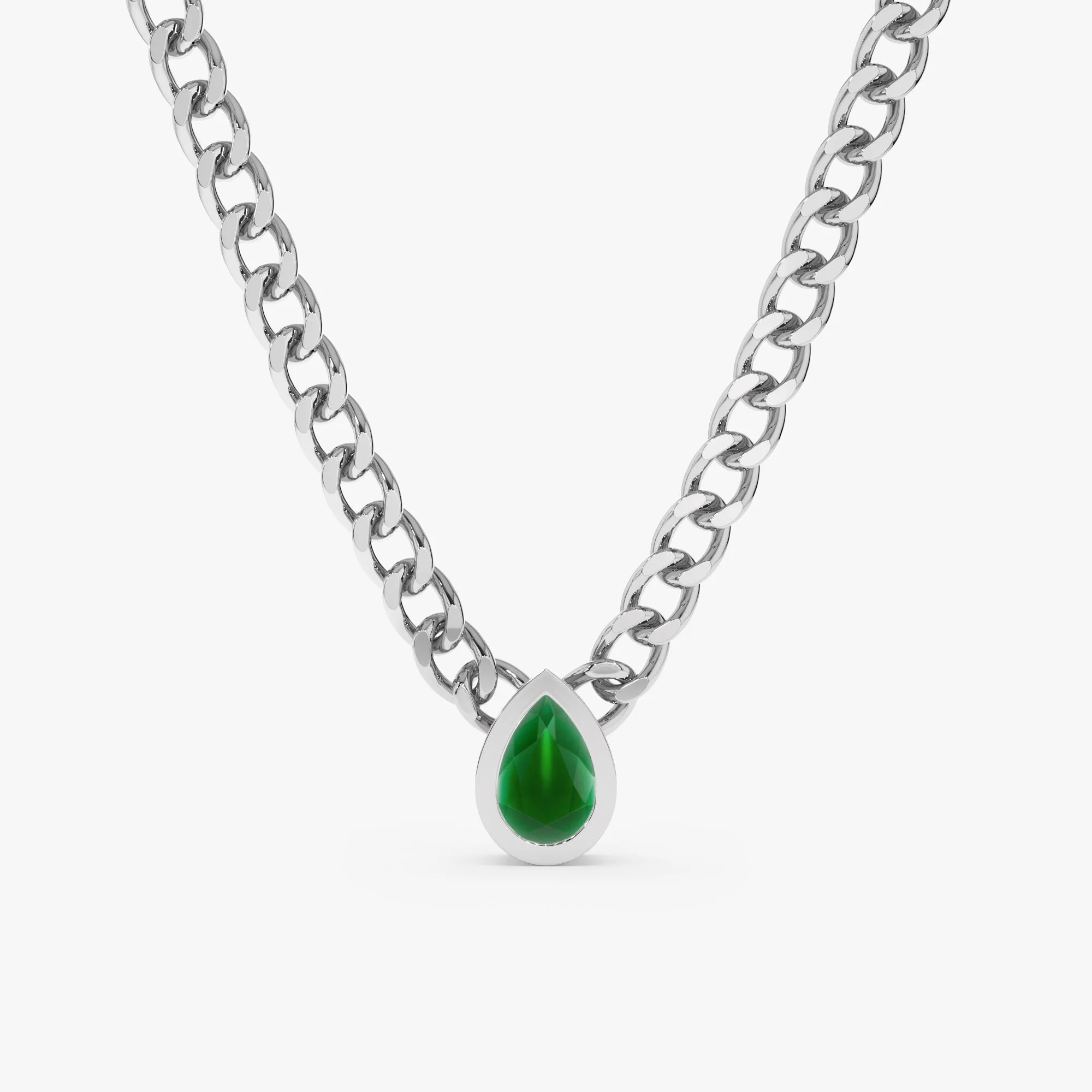 Pear Cut Emerald Chain, Palmer