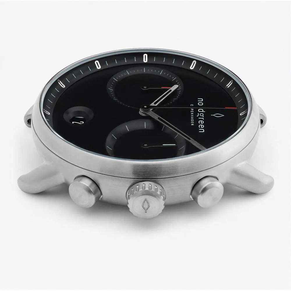 Pioneer - BUNDLE Black Dial Silver  | Silver Mesh / Navy Nylon / Black Leather Strap