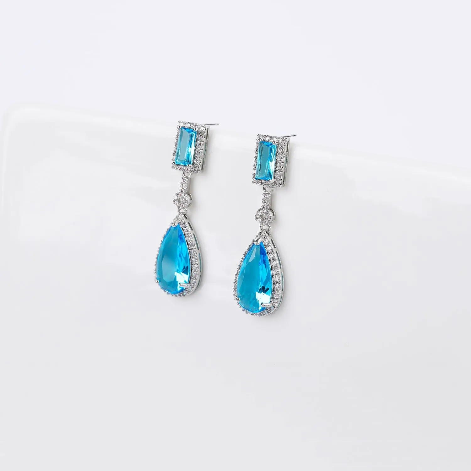 Popular Zircon Water Drop Earring, Women's Girl's Gatherings Jewelry CE11680