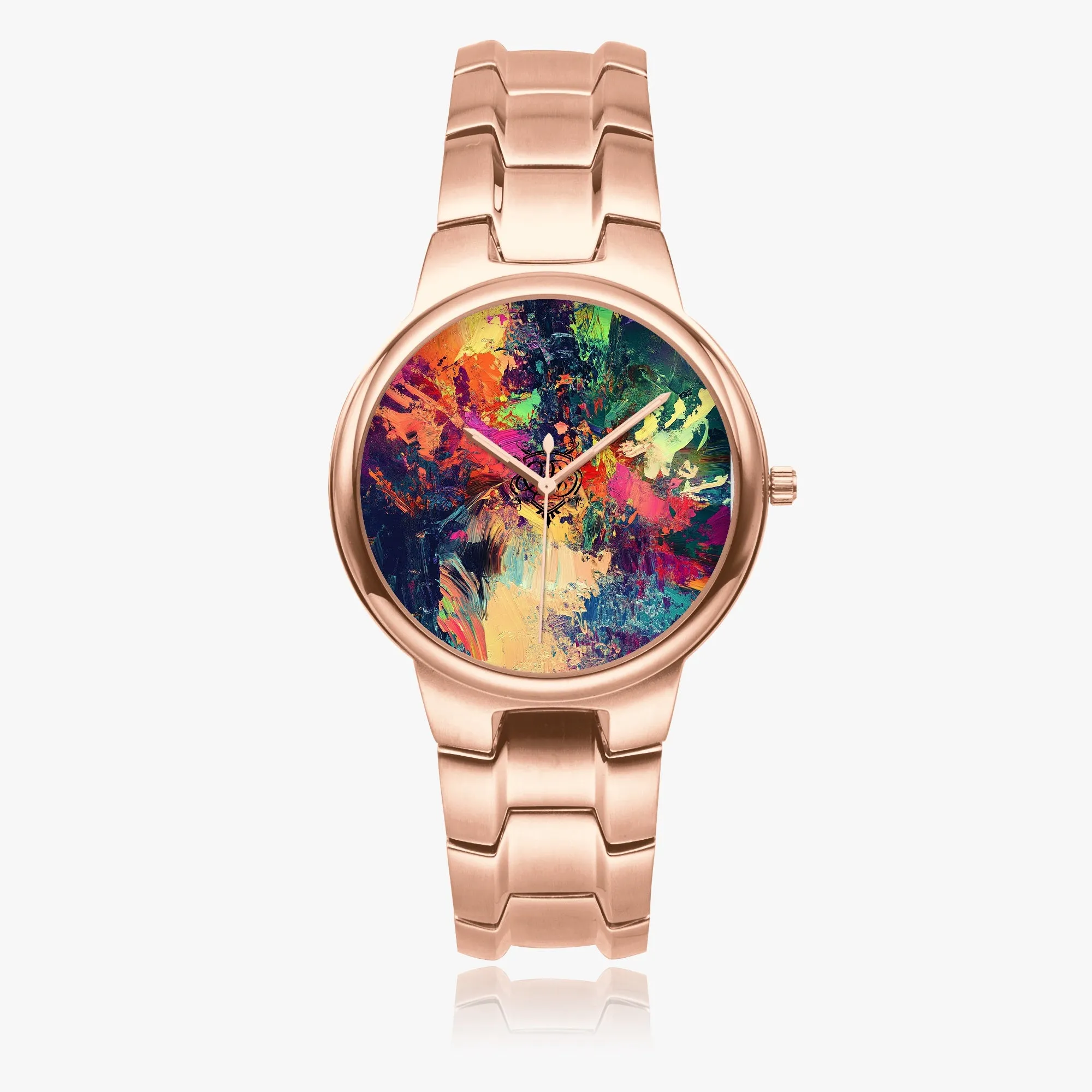 Qreatrz Abstract Exclusive Stainless Steel Quartz Watch