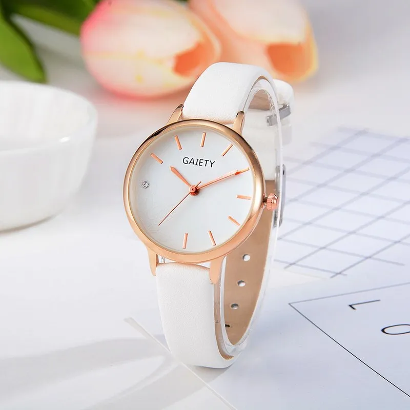 Rose Etched Ladies Wrist Watch