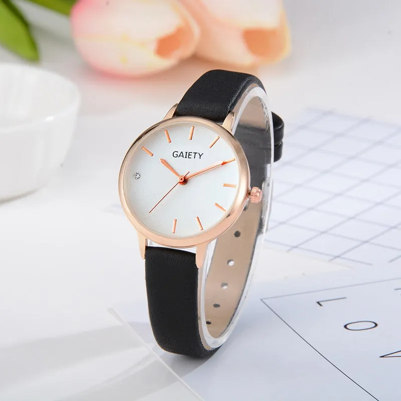 Rose Etched Ladies Wrist Watch