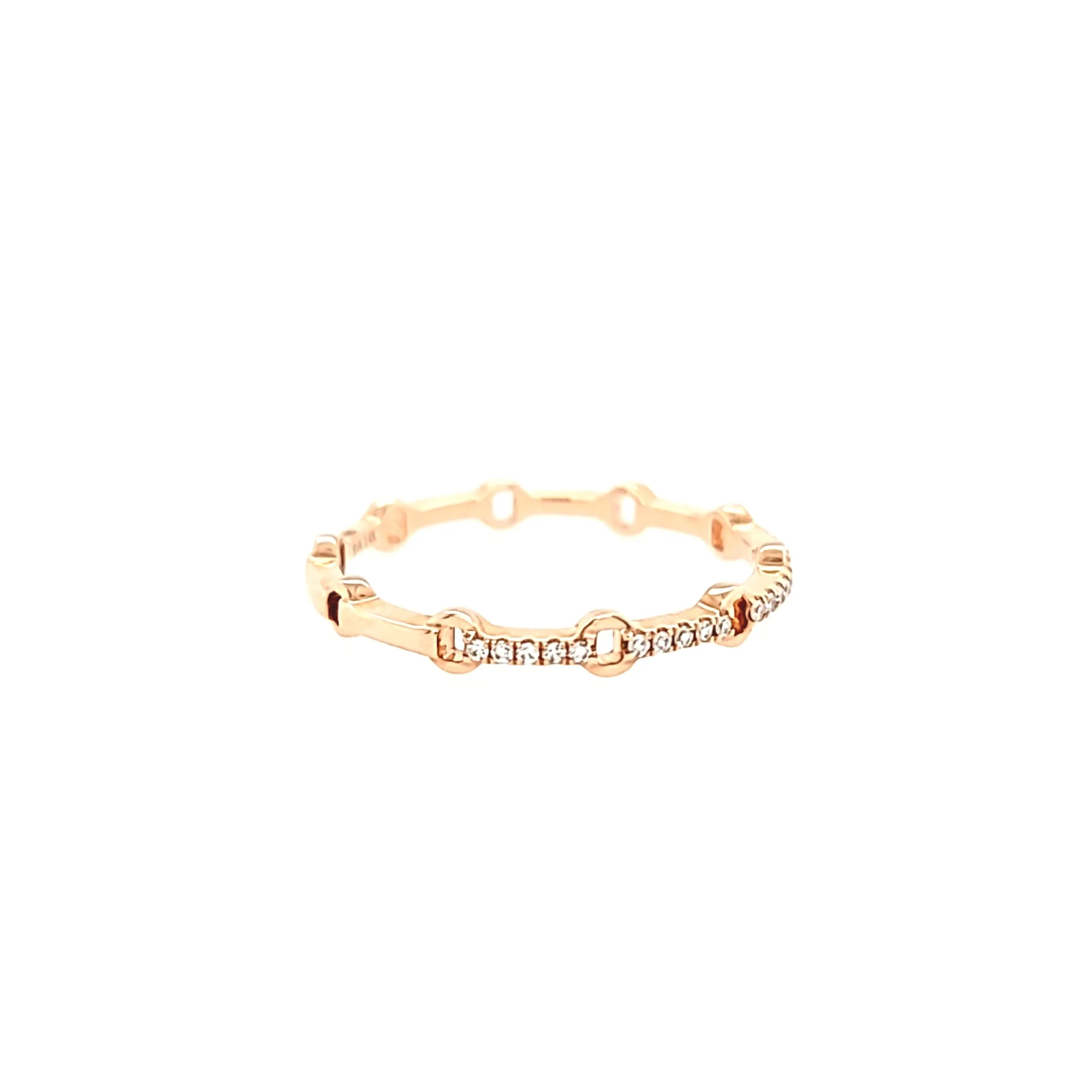 Rose Gold Diamond Stacker Ring (I6463)