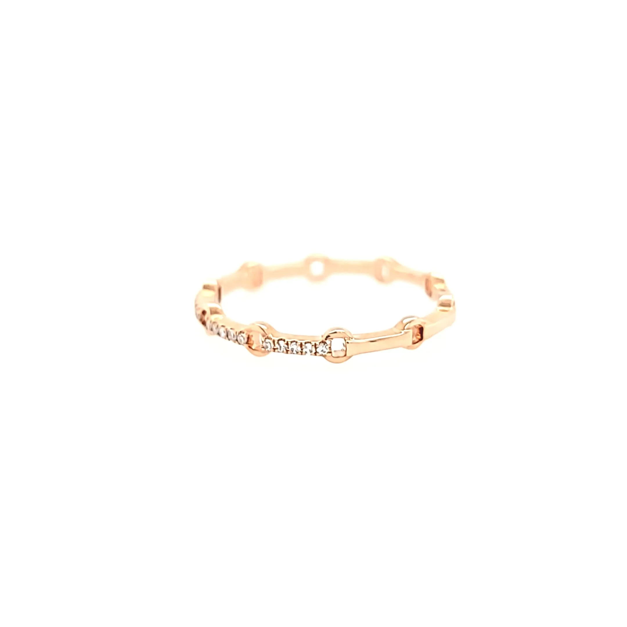 Rose Gold Diamond Stacker Ring (I6463)