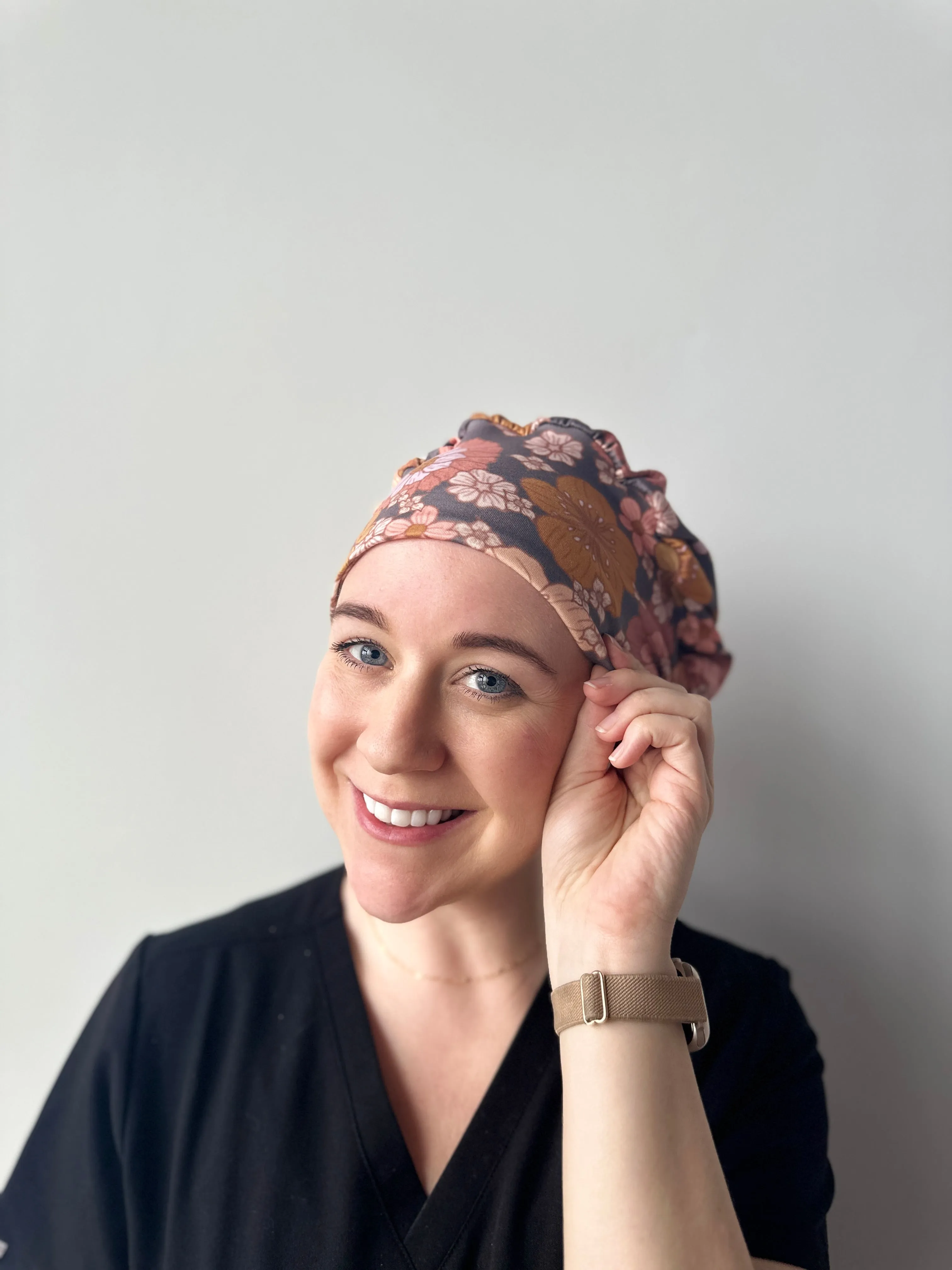 Scrub Hat - Dusk Floral