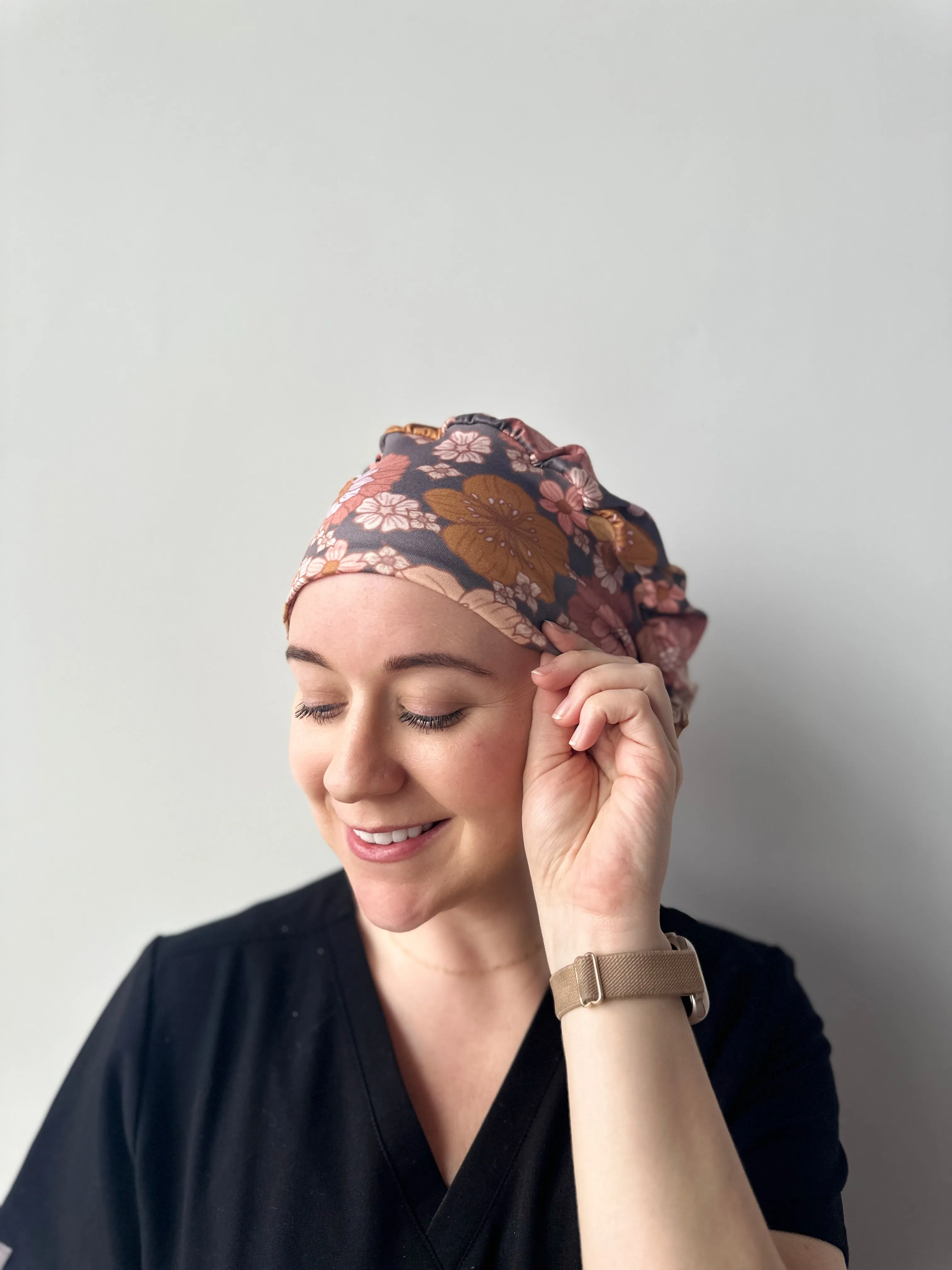 Scrub Hat - Dusk Floral