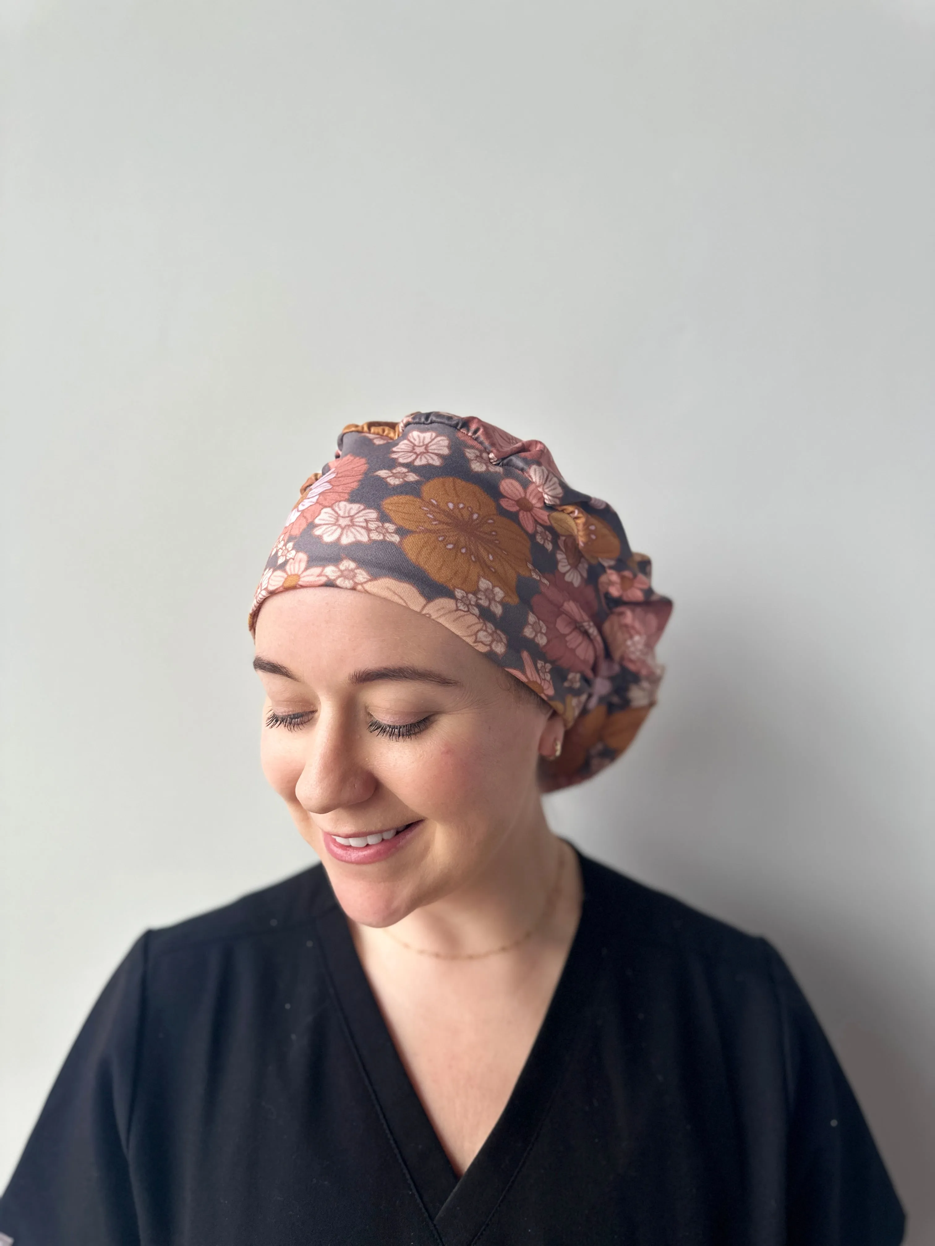 Scrub Hat - Dusk Floral