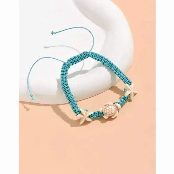 Sea Turtle & Starfish Decor Anklet
