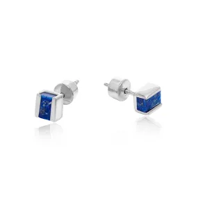 Silver Studs Lapis Cubo