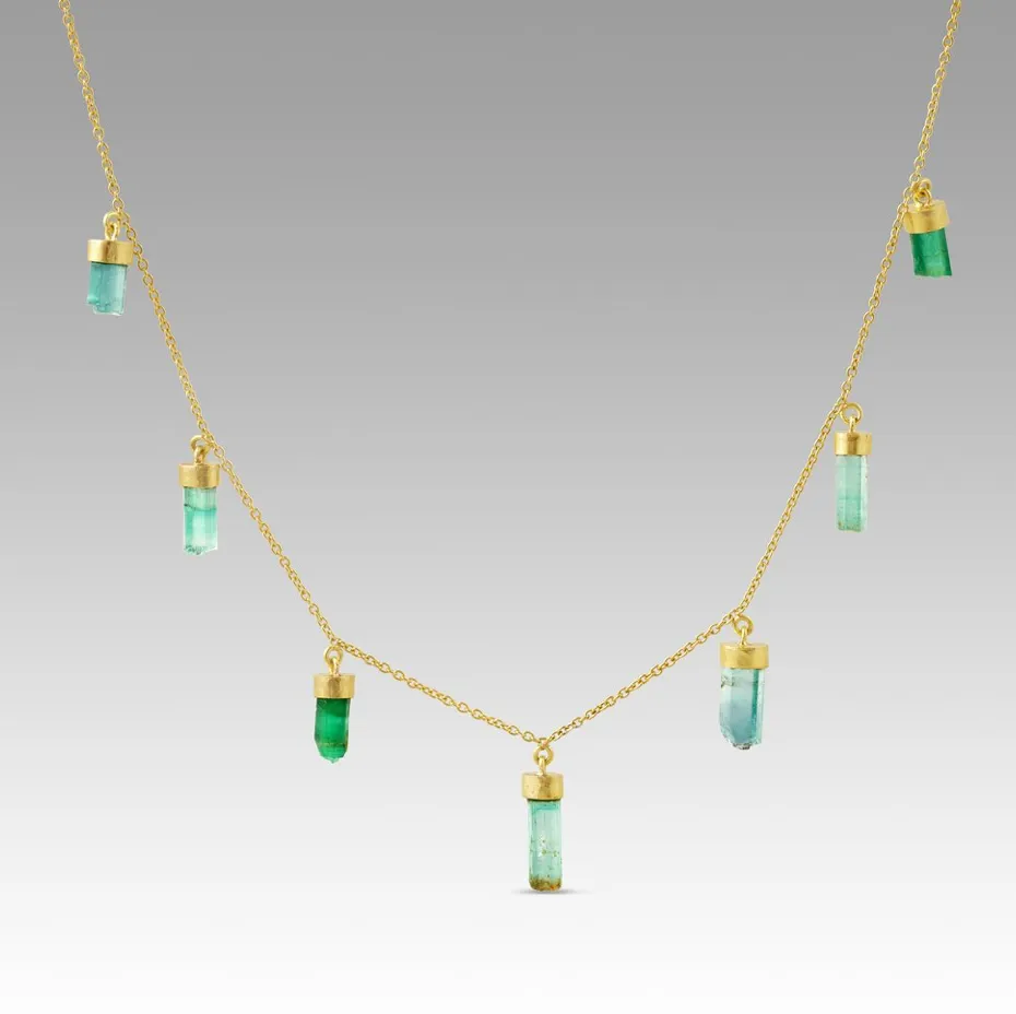 Sophie Theakston Emerald Aurora Garland Necklace