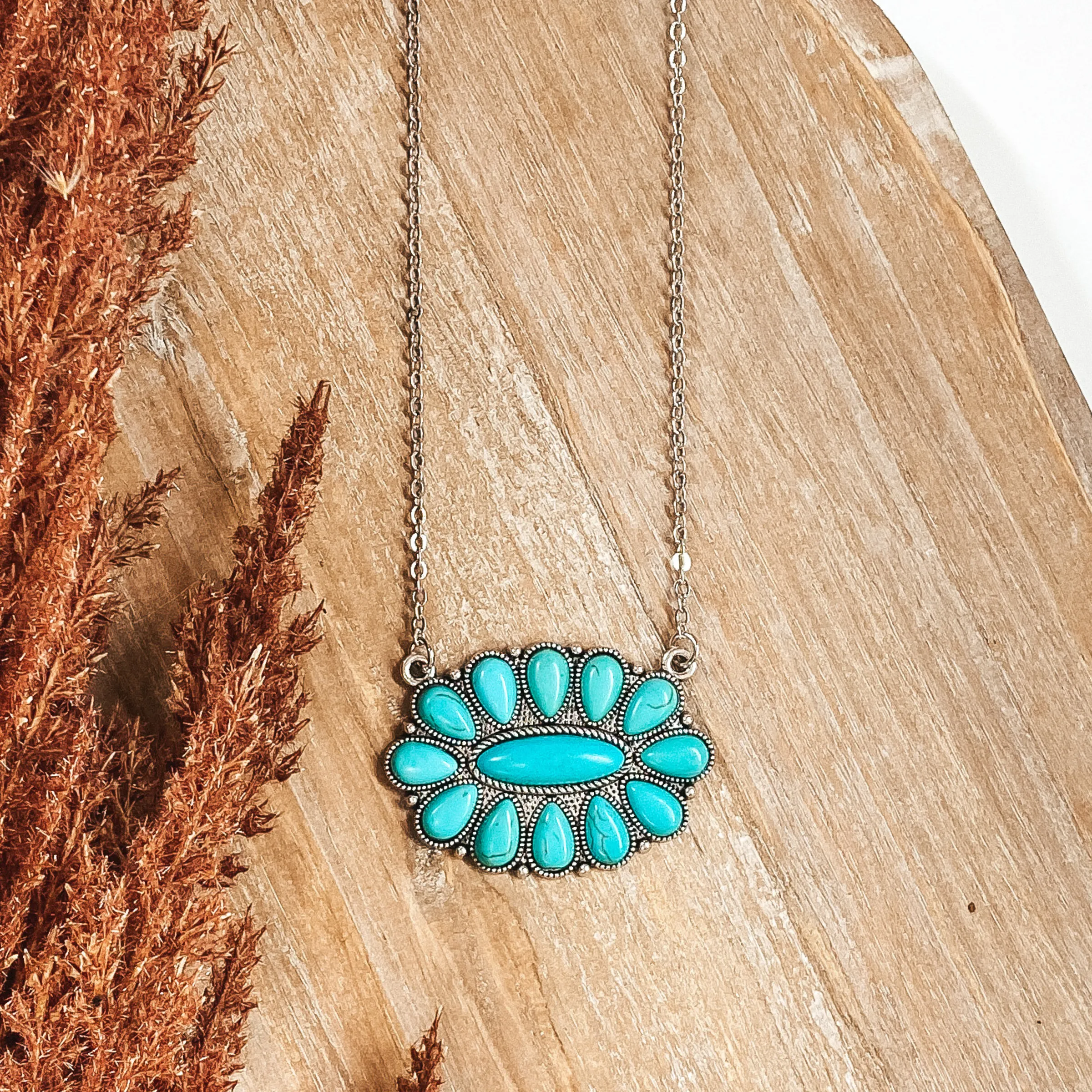 Southern Darling Necklace with Turquoise Cluster