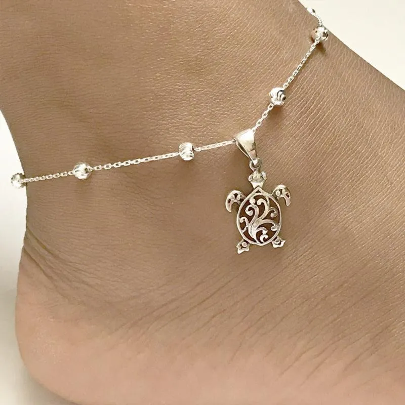 Sterling Silver Cute Anklet Bracelets Fashion Jewelry