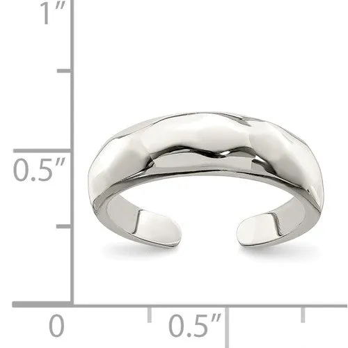 Sterling Silver Polished Domed Toe Ring