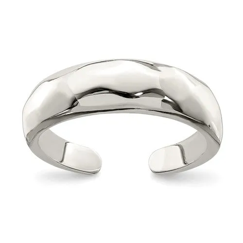 Sterling Silver Polished Domed Toe Ring