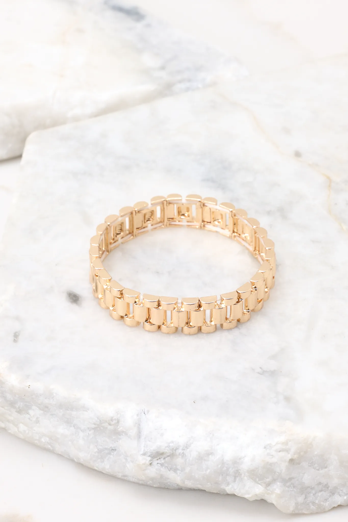Taking Time Gold Link Bracelet