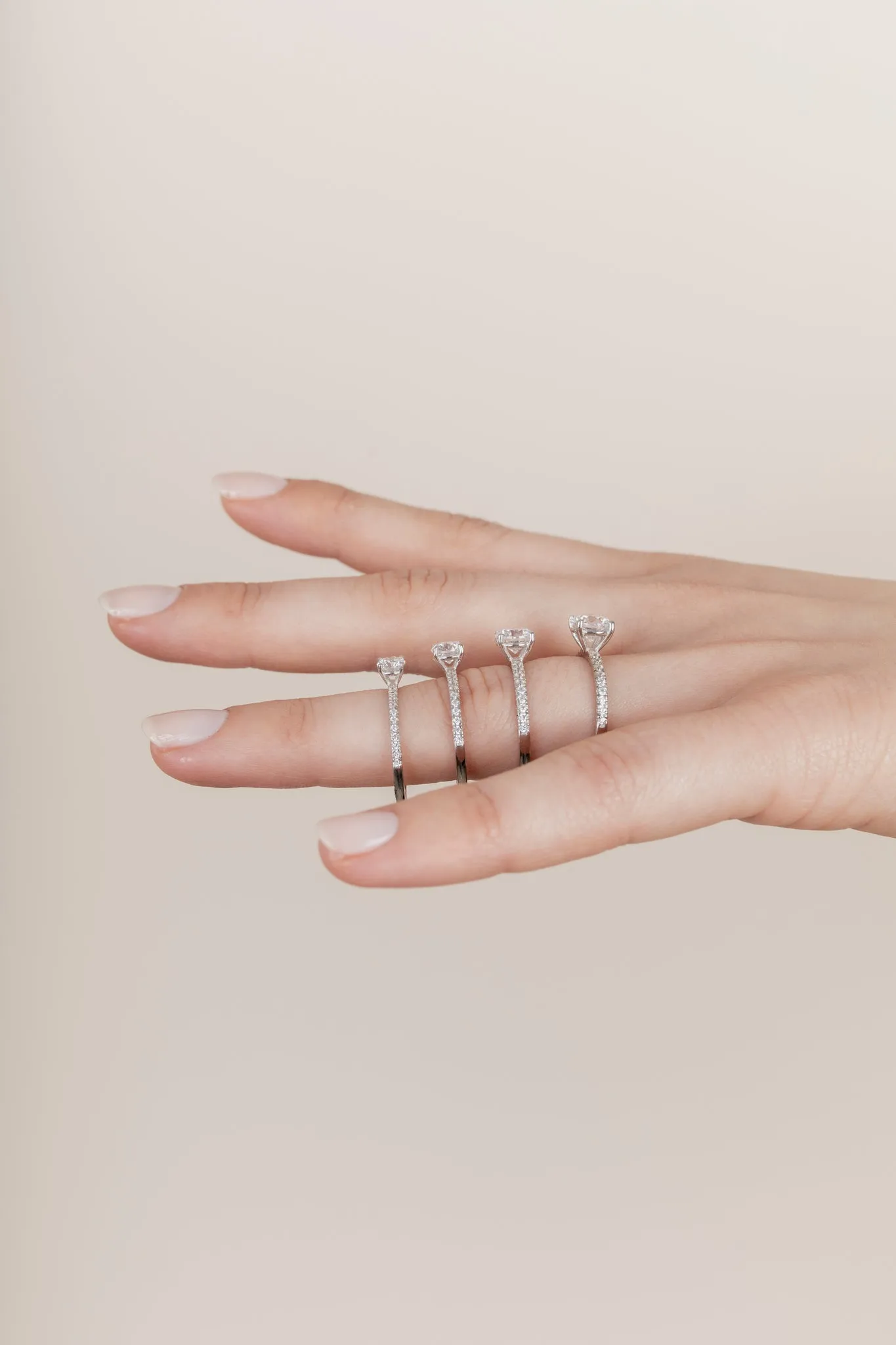 The Round Solitaire with Pavé band