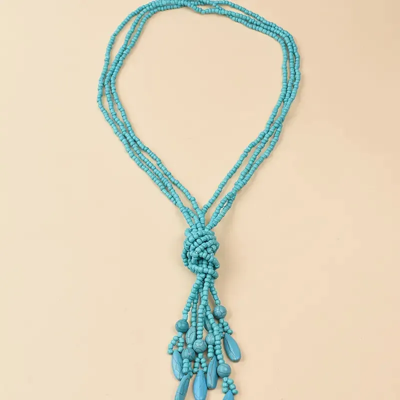 Turquoise Knot Necklace