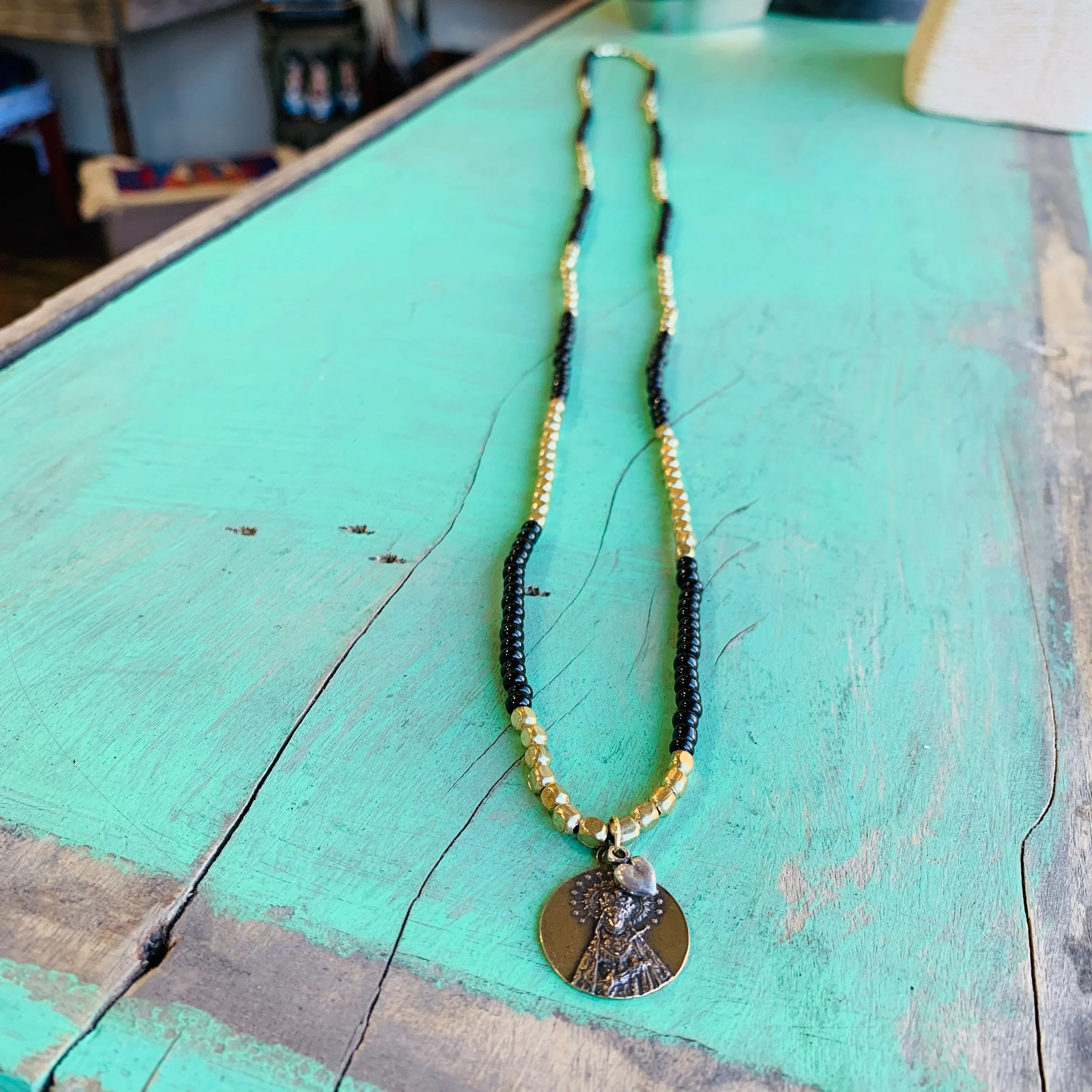 Two-toned Saint Necklace