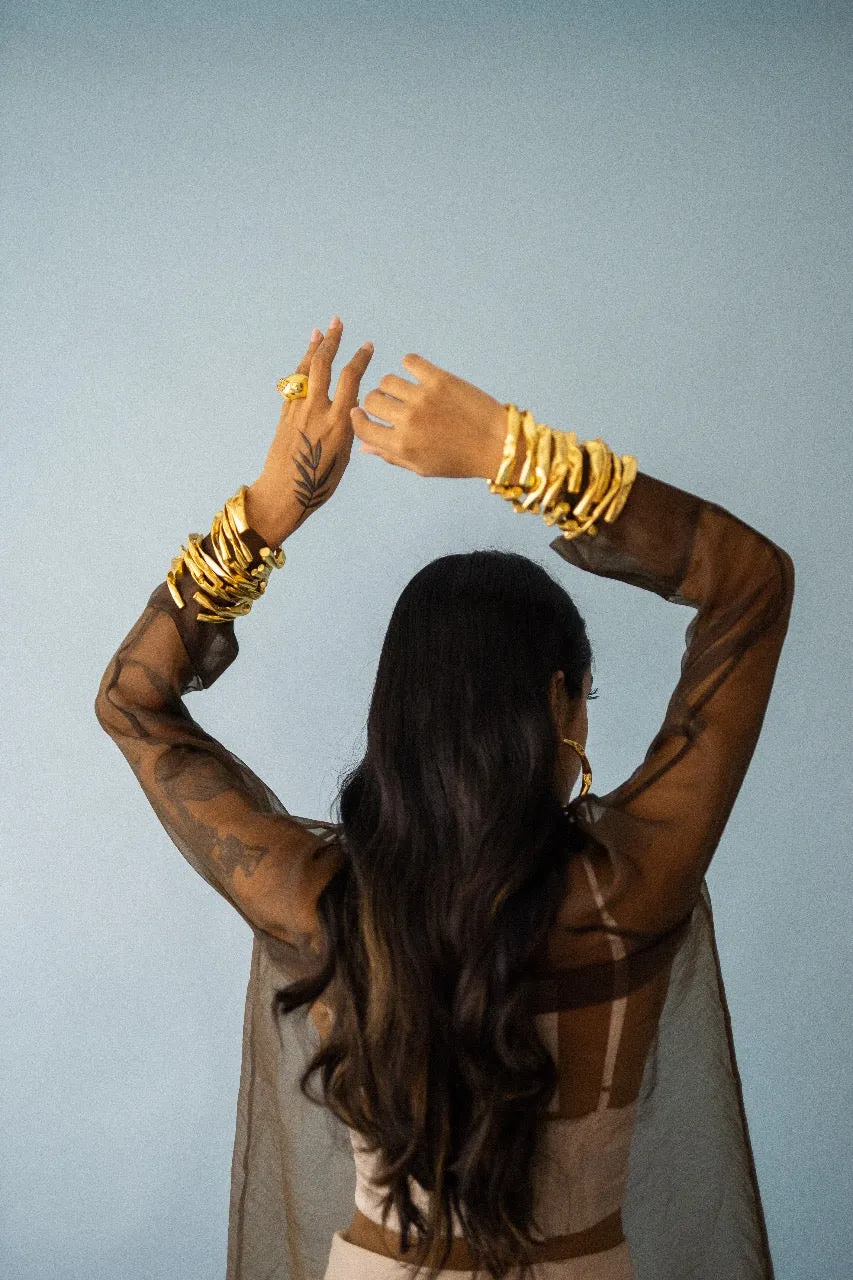 Winnie Harlow in Crater Slender Bangle